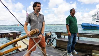 Mark Beaumont helms a Waka