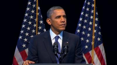 President Barack Obama appeared in Washington DC on 4 December 2013