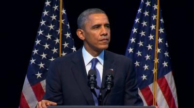 President Barack Obama appeared in Washington DC on 4 December 2013