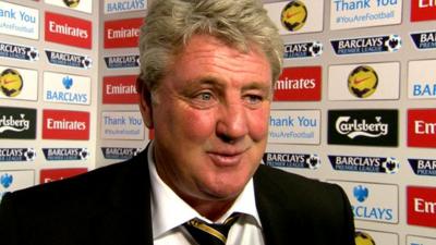 Steve Bruce talks after Hull's 2-0 defeat at Arsenal