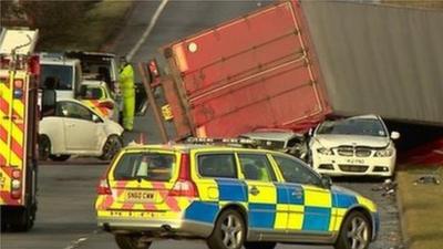 Lorry in West Lothian