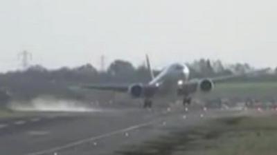 Plane attempts landing at Birmingham Airport