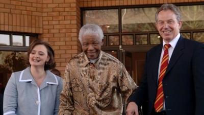 Cherie Blair, Nelson Mandela and Tony Blair