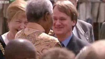 Russell Goodway meeting Nelson Mandela