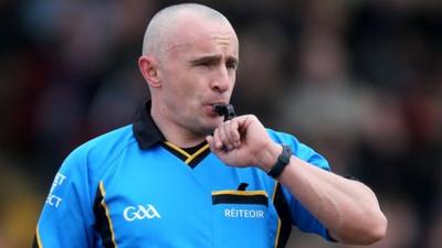 Referee Martin Higgins