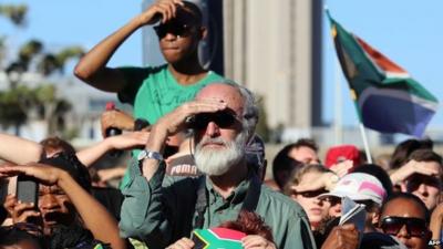 Mourners in Johannesburg