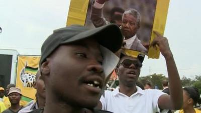 Mandela mourners in Soweto