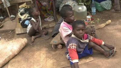 Displaced children in Bossangoa