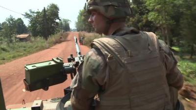 A French military vehicle in CAR