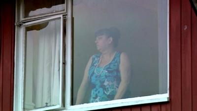 Patient looking out of window