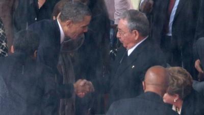 US President Barack Obama and Cuban President Raul Castro