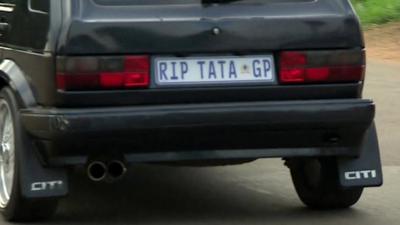 Car with 'RIP TATA' numberplate