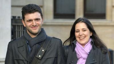 Louisa Hodkin and her fiancee Alessandro Calcioli