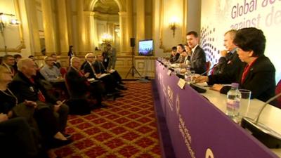 Tom Coppin in the front row at the Dementia Summit