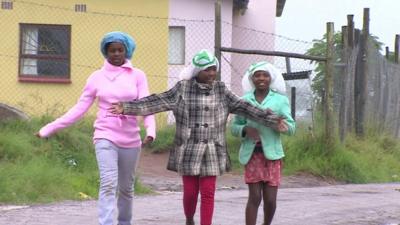 Children in an impoverished settlement in The Transkei, South Africa