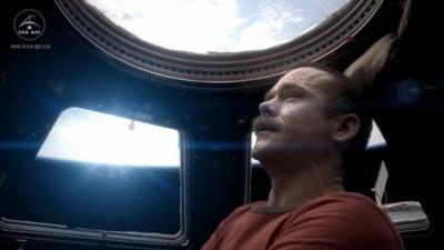 Chris Hadfield in space