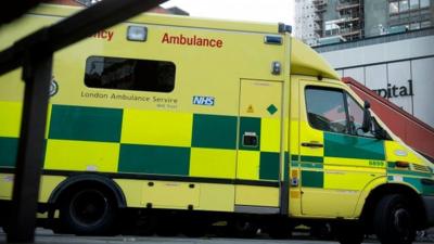 Ambulance outside hospital