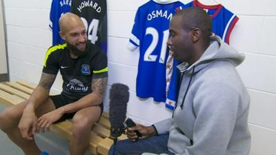 Fabrice Muamba interviews Tim Howard