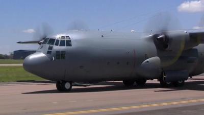 The aircraft carrying Nelson Mandela's body