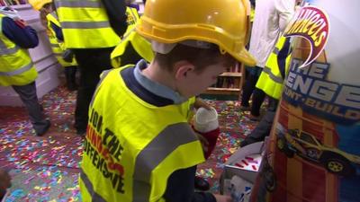 Children choosing gifts