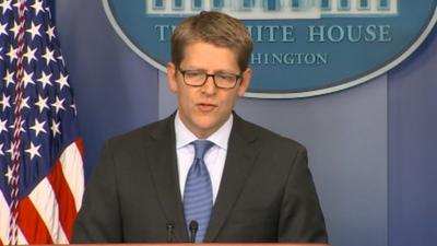 Jay Carney at the White House 16 December 2013