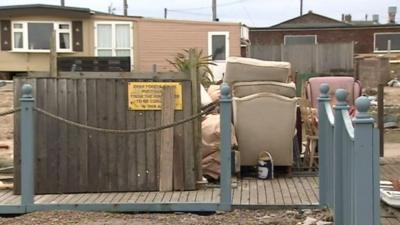 Surge damage in Walcott