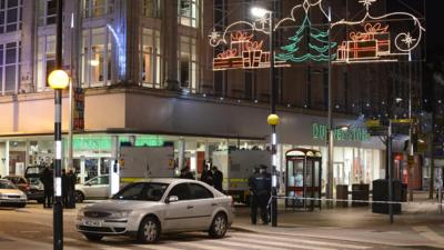 Police cordoned off part of Belfast city centre