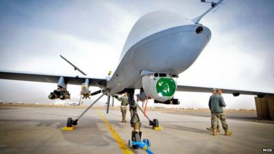 British Reaper drone in Afghanistan