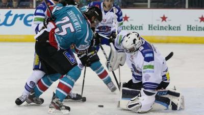 Cody Brookwell in action against Coventry Blaze