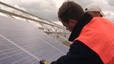 Installing solar power panels