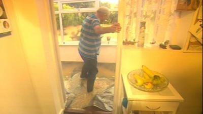 Gordon Coleman's flooded home