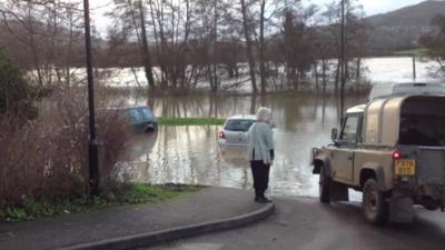 Flooded car park