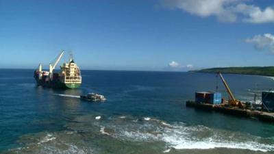 Christmas ship arrives at Niue