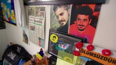 Ali Ismail Korkmaz's room in his home in Antakya