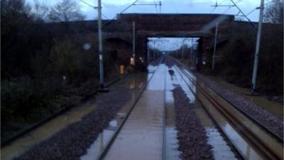 Flooded tracks