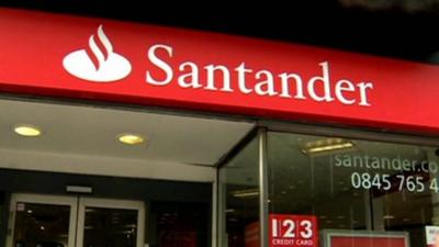 Front of Santander bank