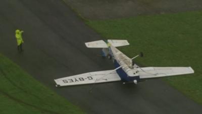 Plane upside-down