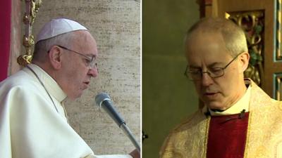 Pope Francis and Archbishop of Canterbury Justin Welby