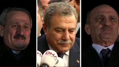 Left to right: Zafer Caglayan, Muammer Guler, and Erdogan Bayraktar