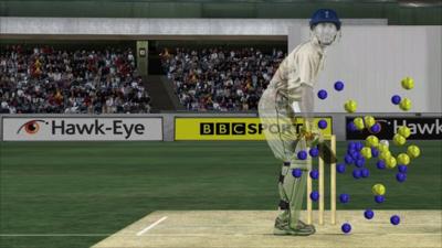 Hawk-eye image of Alastair Cook