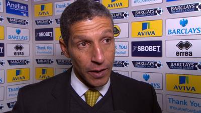 Norwich manager Chris Hughton