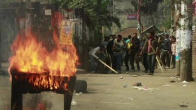 Dhaka street protest