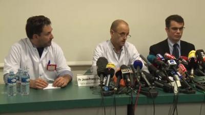 Three doctors at news conference