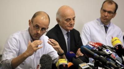 Three doctors at news conference