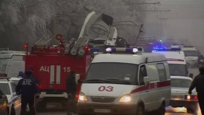 Emergency services after Volgograd bus bomb