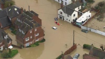 Flooded homes