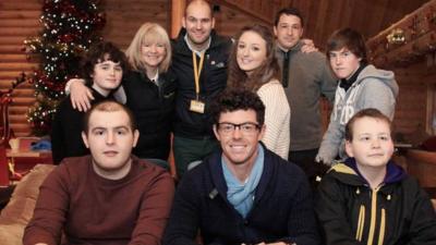 Rory McIlroy on a visit to Northern Ireland Cancer Fund for Children’s Daisy Lodge