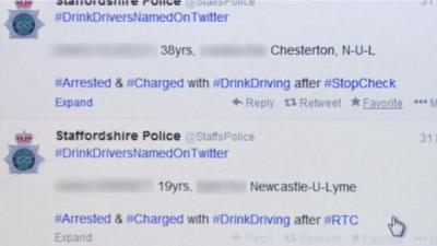 Staffordshire Police Twitter screen