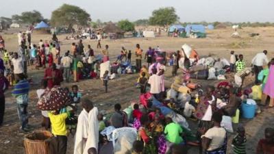 Thousands of South Sudanese continue to flee the city of Bor