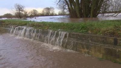 River Severn bursting its banks